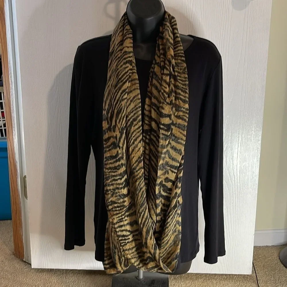Leopard animal print infinity scarf- lightweight.